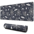 thumbnail image 1 of Long Mouse Pads for Desk,Spider Web Bats Halloween Pattern Desk Mats on Top Of Desks, Desk Mouse Pad Extra Large with 3mm Non-Slip Base and Stitched Edge for Gaming,Office,Work,Home 31.5x11.8in, 1 of 5