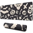thumbnail image 1 of Long Mouse Pads for Desk,Spooky Halloween Icons Pattern Desk Mats on Top Of Desks, Desk Mouse Pad Extra Large with 3mm Non-Slip Base and Stitched Edge for Gaming,Office,Work,Home 31.5x11.8in, 1 of 5