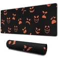 thumbnail image 1 of Long Mouse Pads for Desk,Spooky Pumpkin Faces Halloween Pattern Desk Mats on Top Of Desks, Desk Mouse Pad Extra Large with 3mm Non-Slip Base and Stitched Edge for Gaming,Office,Work,Home 31.5x11.8in, 1 of 5