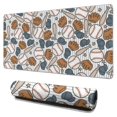 thumbnail image 1 of Long Mouse Pads for Desk,Striped Baseball Items Pattern Desk Mats on Top Of Desks, Desk Mouse Pad Extra Large with 3mm Non-Slip Base and Stitched Edge for Gaming,Office,Work,Home 31.5"x15.7", 1 of 6