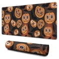 thumbnail image 1 of Long Mouse Pads for Desk,Sugar Skull Pumpkins Halloween Pattern Desk Mats on Top Of Desks, Desk Mouse Pad Extra Large with 3mm Non-Slip Base and Stitched Edge for Gaming,Office,Work,Home 31.5x15.7in, 1 of 5