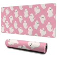 thumbnail image 1 of Long Mouse Pads for Desk,Sweet Ghost Halloween Pattern Desk Mats on Top Of Desks, Desk Mouse Pad Extra Large with 3mm Non-Slip Base and Stitched Edge for Gaming,Office,Work,Home 35.4x15.7in, 1 of 5