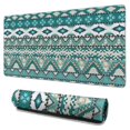 thumbnail image 1 of Long Mouse Pads for Desk,Teal Geometric Boho Pattern Desk Mats on Top Of Desks, Desk Mouse Pad Extra Large with 3mm Non-Slip Base and Stitched Edge for Gaming,Office,Work,Home 31.5"x15.7", 1 of 6