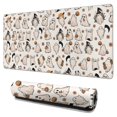 thumbnail image 1 of Long Mouse Pads for Desk,Vintage Ghost Halloween Pattern Desk Mats on Top Of Desks, Desk Mouse Pad Extra Large with 3mm Non-Slip Base and Stitched Edge for Gaming,Office,Work,Home 31.5x15.7in, 1 of 5