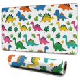 thumbnail image 1 of Long Mouse Pads for Desk,Vivid Colored Dinosaur and Leaf Pattern Desk Mats on Top Of Desks, Desk Mouse Pad Extra Large with 3mm Non-Slip Base and Stitched Edge for Gaming,Office,Work,Home 47.3"x23.6", 1 of 6