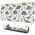 thumbnail image 1 of Long Mouse Pads for Desk,Watercolor Dinosaurs Eggs Plants Pattern Desk Mats on Top Of Desks, Desk Mouse Pad Extra Large with 3mm Non-Slip Base and Stitched Edge for Gaming,Office,Work,Home 35.4"x15.7", 1 of 6