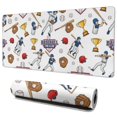 thumbnail image 1 of Long Mouse Pads for Desk,White Baseball Fun Club Pattern Desk Mats on Top Of Desks, Desk Mouse Pad Extra Large with 3mm Non-Slip Base and Stitched Edge for Gaming,Office,Work,Home 35.4"x15.7", 1 of 6