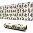 thumbnail image 1 of Long Mouse Pads for Desk,White Bigfoot and Tree Pattern Desk Mats on Top Of Desks, Desk Mouse Pad Extra Large with 3mm Non-Slip Base and Stitched Edge for Gaming,Office,Work,Home 31.5"x11.8", 1 of 6