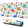 thumbnail image 1 of Long Mouse Pads for Desk,White Cartoon Dinosaurs Bones Pattern Desk Mats on Top Of Desks, Desk Mouse Pad Extra Large with 3mm Non-Slip Base and Stitched Edge for Gaming,Office,Work,Home 35.4"x15.7", 1 of 6