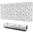 thumbnail image 1 of Long Mouse Pads for Desk,White Cartoon Unicorn Ice Cream Pattern Desk Mats on Top Of Desks, Desk Mouse Pad Extra Large with 3mm Non-Slip Base and Stitched Edge for Gaming,Office,Work,Home 35.4"x15.7", 1 of 6