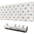 thumbnail image 1 of Long Mouse Pads for Desk,White Cartoon Unicorn Rainbow Heart Leaf Desk Mats on Top Of Desks, Desk Mouse Pad Extra Large with 3mm Non-Slip Base and Stitched Edge for Gaming,Work,Home 31.5"x11.8", 1 of 5