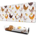thumbnail image 1 of Long Mouse Pads for Desk,White Chicken Group Pattern Desk Mats on Top Of Desks, Desk Mouse Pad Extra Large with 3mm Non-Slip Base and Stitched Edge for Gaming,Office,Work,Home 31.5x11.8in, 1 of 5