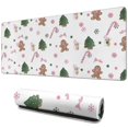 thumbnail image 1 of Long Mouse Pads for Desk,White Christmas Gingerbread Man Pattern Desk Mats on Top Of Desks, Desk Mouse Pad Extra Large with 3mm Non-Slip Base and Stitched Edge for Gaming,Office,Work,Home 31.5x11.8in, 1 of 5