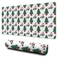thumbnail image 1 of Long Mouse Pads for Desk,White Christmas Santa and Tree Pattern Desk Mats on Top Of Desks, Desk Mouse Pad Extra Large with 3mm Non-Slip Base and Stitched Edge for Gaming,Office,Work,Home 31.5x15.7in, 1 of 5