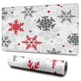 thumbnail image 1 of Long Mouse Pads for Desk,White Christmas Snowflake Pattern Desk Mats on Top Of Desks, Desk Mouse Pad Extra Large with 3mm Non-Slip Base and Stitched Edge for Gaming,Office,Work,Home 47.3x23.6in, 1 of 5
