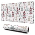 thumbnail image 1 of Long Mouse Pads for Desk,White Christmas Tree Pattern Desk Mats on Top Of Desks, Desk Mouse Pad Extra Large with 3mm Non-Slip Base and Stitched Edge for Gaming,Office,Work,Home 31.5x15.7in, 1 of 5