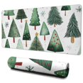thumbnail image 1 of Long Mouse Pads for Desk,White Christmas Tree Pattern Desk Mats on Top Of Desks, Desk Mouse Pad Extra Large with 3mm Non-Slip Base and Stitched Edge for Gaming,Office,Work,Home 35.4x15.7in, 1 of 5