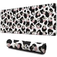thumbnail image 1 of Long Mouse Pads for Desk,White Cow Black Spot Face Pattern Desk Mats on Top Of Desks, Desk Mouse Pad Extra Large with 3mm Non-Slip Base and Stitched Edge for Gaming,Office,Work,Home 31.5"x11.8", 1 of 6