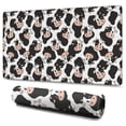 thumbnail image 1 of Long Mouse Pads for Desk,White Cow Black Spot Head Pattern Desk Mats on Top Of Desks, Desk Mouse Pad Extra Large with 3mm Non-Slip Base and Stitched Edge for Gaming,Office,Work,Home 47.3"x23.6", 1 of 6
