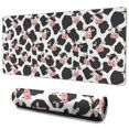 thumbnail image 1 of Long Mouse Pads for Desk,White Cow Black Spot Pattern Desk Mats on Top Of Desks, Desk Mouse Pad Extra Large with 3mm Non-Slip Base and Stitched Edge for Gaming,Office,Work,Home 35.4"x15.7", 1 of 6