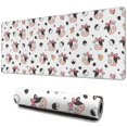 thumbnail image 1 of Long Mouse Pads for Desk,White Cow Bow Pattern Desk Mats on Top Of Desks, Desk Mouse Pad Extra Large with 3mm Non-Slip Base and Stitched Edge for Gaming,Office,Work,Home 31.5"x11.8", 1 of 6