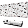 thumbnail image 1 of Long Mouse Pads for Desk,White Cow Cloud Pattern Desk Mats on Top Of Desks, Desk Mouse Pad Extra Large with 3mm Non-Slip Base and Stitched Edge for Gaming,Office,Work,Home 31.5"x11.8", 1 of 6