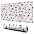 thumbnail image 1 of Long Mouse Pads for Desk,White Cow Colorful Moo Pattern Desk Mats on Top Of Desks, Desk Mouse Pad Extra Large with 3mm Non-Slip Base and Stitched Edge for Gaming,Office,Work,Home 31.5"x15.7", 1 of 6