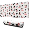 thumbnail image 1 of Long Mouse Pads for Desk,White Cow Dot Pattern Desk Mats on Top Of Desks, Desk Mouse Pad Extra Large with 3mm Non-Slip Base and Stitched Edge for Gaming,Office,Work,Home 31.5"x11.8", 1 of 6