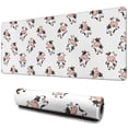 thumbnail image 1 of Long Mouse Pads for Desk,White Cow Happy Cow Pattern Desk Mats on Top Of Desks, Desk Mouse Pad Extra Large with 3mm Non-Slip Base and Stitched Edge for Gaming,Office,Work,Home 31.5"x11.8", 1 of 6