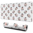 thumbnail image 1 of Long Mouse Pads for Desk,White Cow Happy Pattern Desk Mats on Top Of Desks, Desk Mouse Pad Extra Large with 3mm Non-Slip Base and Stitched Edge for Gaming,Office,Work,Home 35.4"x15.7", 1 of 6
