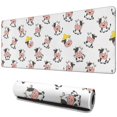 thumbnail image 1 of Long Mouse Pads for Desk,White Cow Happy Pattern Desk Mats on Top Of Desks, Desk Mouse Pad Extra Large with 3mm Non-Slip Base and Stitched Edge for Gaming,Office,Work,Home 31.5"x11.8", 1 of 6