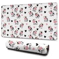 thumbnail image 1 of Long Mouse Pads for Desk,White Cow Heart Pattern Desk Mats on Top Of Desks, Desk Mouse Pad Extra Large with 3mm Non-Slip Base and Stitched Edge for Gaming,Office,Work,Home 47.3"x23.6", 1 of 6