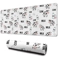 thumbnail image 1 of Long Mouse Pads for Desk,White Cow Milk Pattern Desk Mats on Top Of Desks, Desk Mouse Pad Extra Large with 3mm Non-Slip Base and Stitched Edge for Gaming,Office,Work,Home 31.5"x11.8", 1 of 6