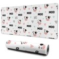 thumbnail image 1 of Long Mouse Pads for Desk,White Cow Moo Pattern Desk Mats on Top Of Desks, Desk Mouse Pad Extra Large with 3mm Non-Slip Base and Stitched Edge for Gaming,Office,Work,Home 35.4"x15.7", 1 of 6