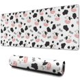 thumbnail image 1 of Long Mouse Pads for Desk,White Cow Moo Spot Pattern Desk Mats on Top Of Desks, Desk Mouse Pad Extra Large with 3mm Non-Slip Base and Stitched Edge for Gaming,Office,Work,Home 31.5"x11.8", 1 of 6