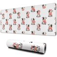thumbnail image 1 of Long Mouse Pads for Desk,White Cow Scarf Pattern Desk Mats on Top Of Desks, Desk Mouse Pad Extra Large with 3mm Non-Slip Base and Stitched Edge for Gaming,Office,Work,Home 31.5"x11.8", 1 of 6