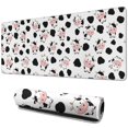 thumbnail image 1 of Long Mouse Pads for Desk,White Cow Spot Pattern Desk Mats on Top Of Desks, Desk Mouse Pad Extra Large with 3mm Non-Slip Base and Stitched Edge for Gaming,Office,Work,Home 31.5"x11.8", 1 of 6