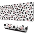 thumbnail image 1 of Long Mouse Pads for Desk,White Cow Spot Pattern Desk Mats on Top Of Desks, Desk Mouse Pad Extra Large with 3mm Non-Slip Base and Stitched Edge for Gaming,Office,Work,Home 31.5"x11.8", 1 of 6