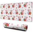 thumbnail image 1 of Long Mouse Pads for Desk,White Cow Strawberry Cow Pattern Desk Mats on Top Of Desks, Desk Mouse Pad Extra Large with 3mm Non-Slip Base and Stitched Edge for Gaming,Office,Work,Home 35.4"x15.7", 1 of 6