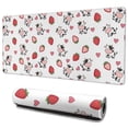 thumbnail image 1 of Long Mouse Pads for Desk,White Cow Strawberry Heart Pattern Desk Mats on Top Of Desks, Desk Mouse Pad Extra Large with 3mm Non-Slip Base and Stitched Edge for Gaming,Office,Work,Home 35.4"x15.7", 1 of 6
