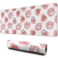 thumbnail image 1 of Long Mouse Pads for Desk,White Cow Strawberry Jar Pattern Desk Mats on Top Of Desks, Desk Mouse Pad Extra Large with 3mm Non-Slip Base and Stitched Edge for Gaming,Office,Work,Home 31.5"x11.8", 1 of 6
