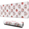 thumbnail image 1 of Long Mouse Pads for Desk,White Cow Strawberry Jar Pattern Desk Mats on Top Of Desks, Desk Mouse Pad Extra Large with 3mm Non-Slip Base and Stitched Edge for Gaming,Office,Work,Home 31.5"x11.8", 1 of 6