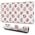 thumbnail image 1 of Long Mouse Pads for Desk,White Cow Strawberry Jar Pattern Desk Mats on Top Of Desks, Desk Mouse Pad Extra Large with 3mm Non-Slip Base and Stitched Edge for Gaming,Office,Work,Home 47.3"x23.6", 1 of 6