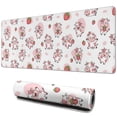 thumbnail image 1 of Long Mouse Pads for Desk,White Cow Strawberry Pattern Desk Mats on Top Of Desks, Desk Mouse Pad Extra Large with 3mm Non-Slip Base and Stitched Edge for Gaming,Office,Work,Home 31.5"x11.8", 1 of 6