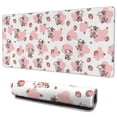 thumbnail image 1 of Long Mouse Pads for Desk,White Cow Strawberry Pattern Desk Mats on Top Of Desks, Desk Mouse Pad Extra Large with 3mm Non-Slip Base and Stitched Edge for Gaming,Office,Work,Home 35.4"x15.7", 1 of 6