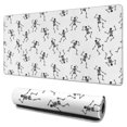 thumbnail image 1 of Long Mouse Pads for Desk,White Dancing Skeleton Pattern Desk Mats on Top Of Desks, Desk Mouse Pad Extra Large with 3mm Non-Slip Base and Stitched Edge for Gaming,Office,Work,Home 31.5"x15.7", 1 of 6
