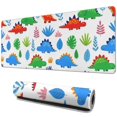 thumbnail image 1 of Long Mouse Pads for Desk,White Dinosaur Leaf Pattern Desk Mats on Top Of Desks, Desk Mouse Pad Extra Large with 3mm Non-Slip Base and Stitched Edge for Gaming,Office,Work,Home 31.5"x11.8", 1 of 6