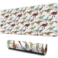 thumbnail image 1 of Long Mouse Pads for Desk,White Dinosaur Silhouette Pattern Desk Mats on Top Of Desks, Desk Mouse Pad Extra Large with 3mm Non-Slip Base and Stitched Edge for Gaming,Office,Work,Home 31.5"x11.8", 1 of 6