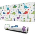 thumbnail image 1 of Long Mouse Pads for Desk,White Dinosaurs Bones Flowers Pattern Desk Mats on Top Of Desks, Desk Mouse Pad Extra Large with 3mm Non-Slip Base and Stitched Edge for Gaming,Office,Work,Home 31.5"x11.8", 1 of 6