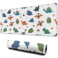 thumbnail image 1 of Long Mouse Pads for Desk,White Dinosaurs Fossils Plants Pattern Desk Mats on Top Of Desks, Desk Mouse Pad Extra Large with 3mm Non-Slip Base and Stitched Edge for Gaming,Office,Work,Home 31.5"x11.8", 1 of 6